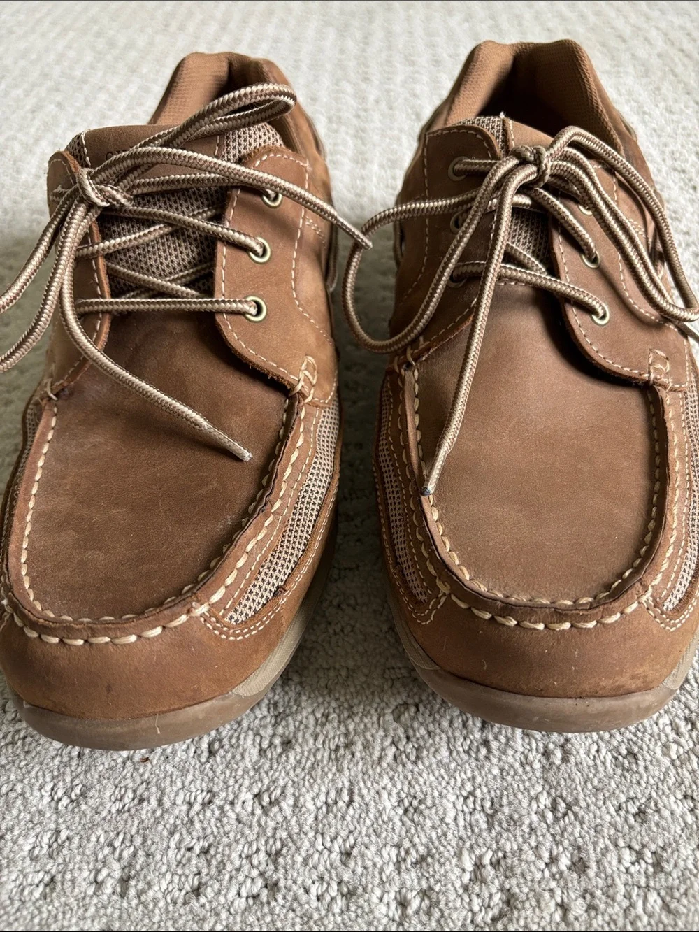 G.H. Bass & Co. Tan Brown Leather Men’s Boat Shoes Size 12
